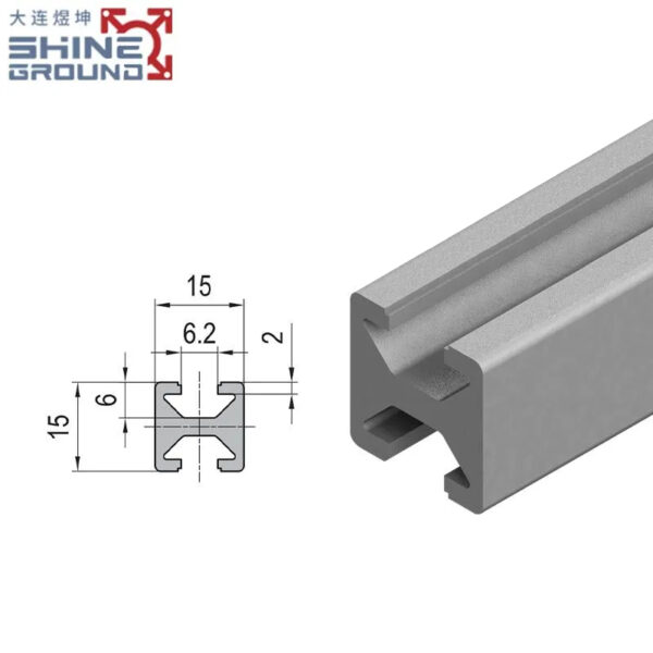 15x15mm 2-Slot Aluminum Extrusion Profile for Modular Frames