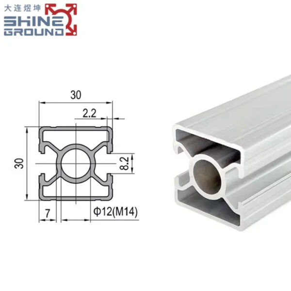3030 T-Slot Aluminum Extrusion Profile with 2 Slots-Type B