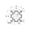 40x40 T-Slot Aluminum Profile with 8 Slots