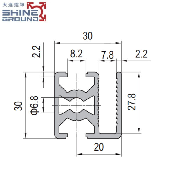 ​​30x30 Single Slot Protective Grille Profile​​
