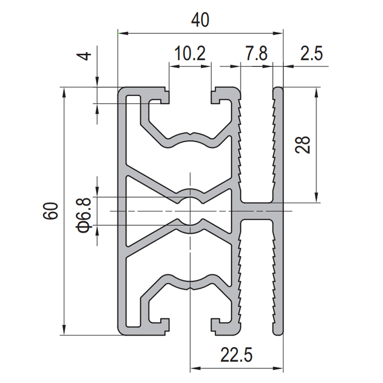 Industrial T-Slot Aluminum Extrusion Profile with Side Cover | Standard ...