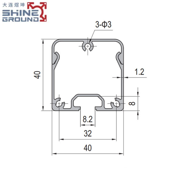 40x40 Aluminum Conduit Profile