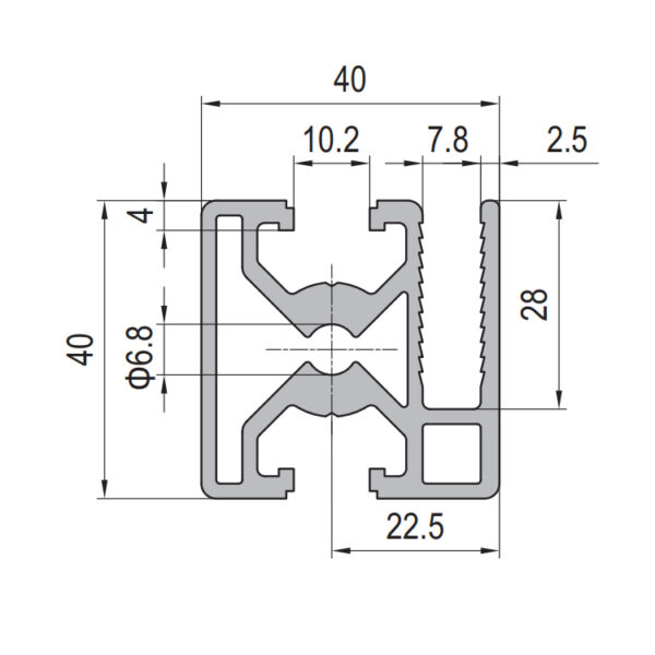 ​​40x40 Single Slot Protective Grille Frame​​