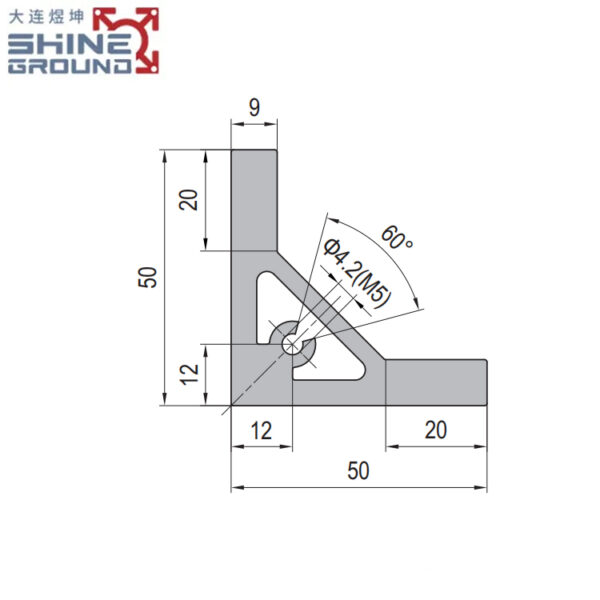 ​​Aluminum Angle Profile 50x50x9​​