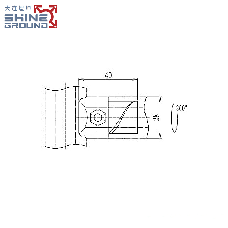 28mm Aluminum Inner Straight Rotary Connector | Standard Series In Stock
