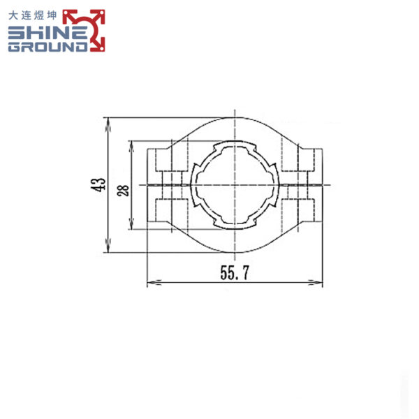 Aluminum Locate Support Bracket​​ For 28mm Lean Pipe