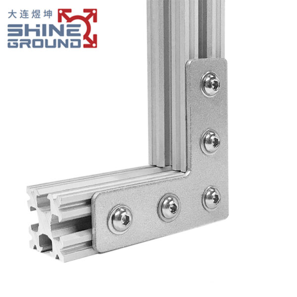 L-Shaped Joining Plate for Aluminum Profiles