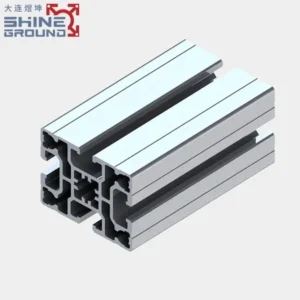 Perfil de aluminio en T de 45×60 mm con 4 ranuras