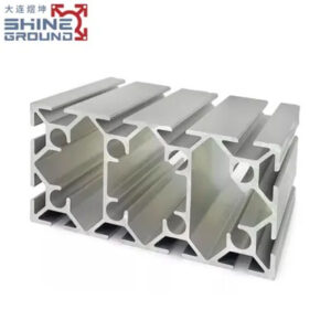 Perfil de aluminio ranurado en T de 80×160 mm, 12 ranuras