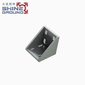 Hochbelastbarer 90x90-Eckwinkel aus Aluminium-Druckguss für T-Nut-Profile