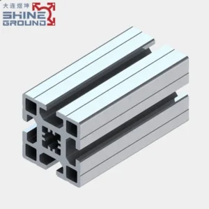 50×50 Stranggepresstes Aluminiumprofil, 4 Schlitze