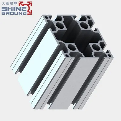 80×80 Aluminium-Strangpressprofil mit 8 Schlitzen – Bild 3