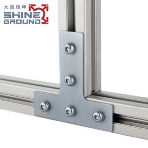 Plaque de jonction en forme de T pour profilés en aluminium