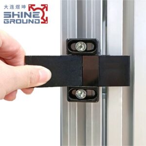 Loquet de porte en aluminium à rainure en T avec déverrouillage rapide